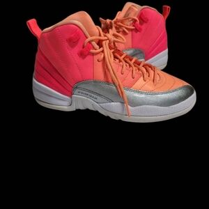 Kids' Vibrant Sneakers - Orange, Pink, and Silver